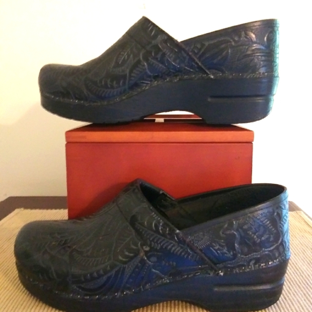 Dansko Professional Black Tooled Clogs